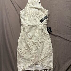 Lulu's Ivory Floral Mini Dress